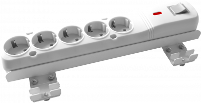 Power Strip 10A SCHUKO 5 Sockets Power Strip